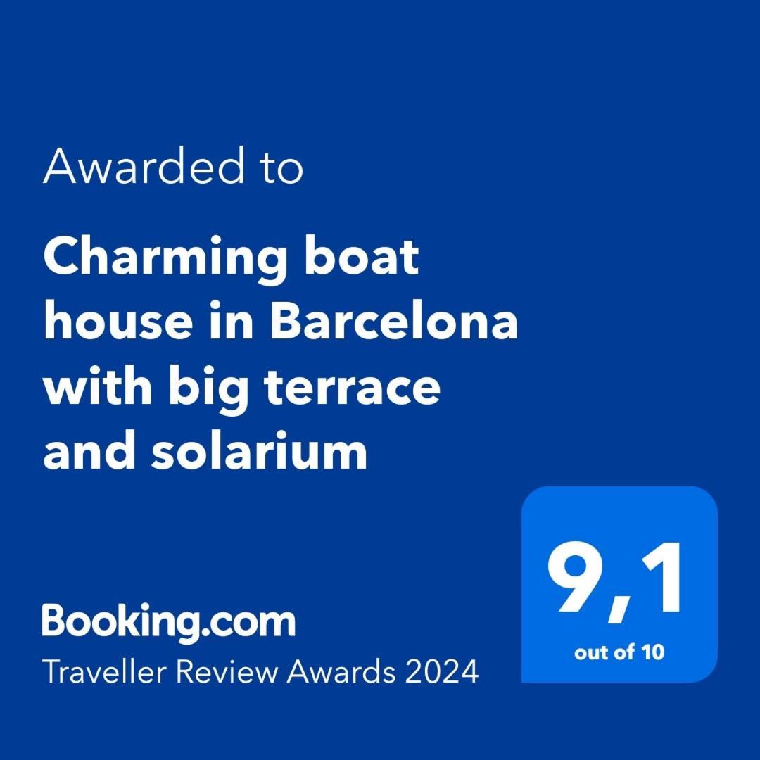 Charming Boat House In Barcelona With Big Terrace And Solarium Hotel Sant Adria de Besos Exterior foto